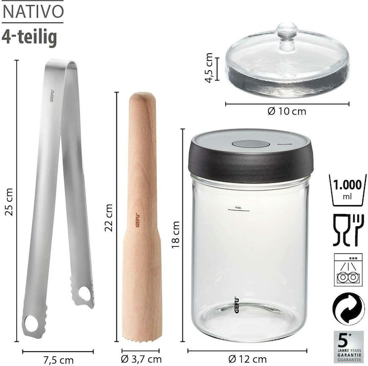 Productafbeelding GEFU NATIVO fermentatieset, 5 stuks (4 Pcs., 1 l)