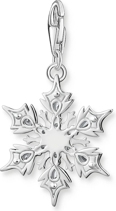 Produktbild Thomas Sabo Charm-Anhänger Schneeflocke mit Blauen Steinen Silber (925er Silber)