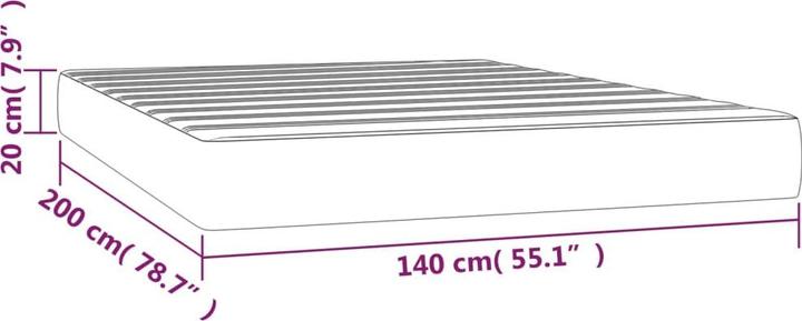 Actual product image VidaXL Moyna (180 x 200 cm, Spring core)