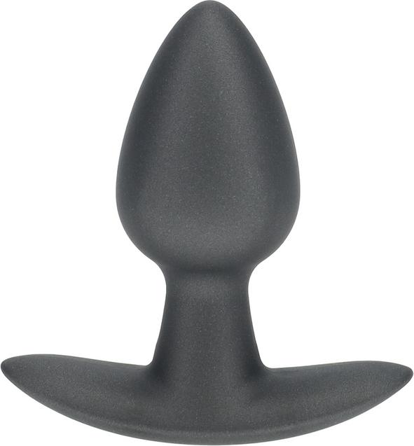 Ouch! Glatter Silikon Anal Plug - Klein - 2.6 / 6,5 cm - Gunmetal