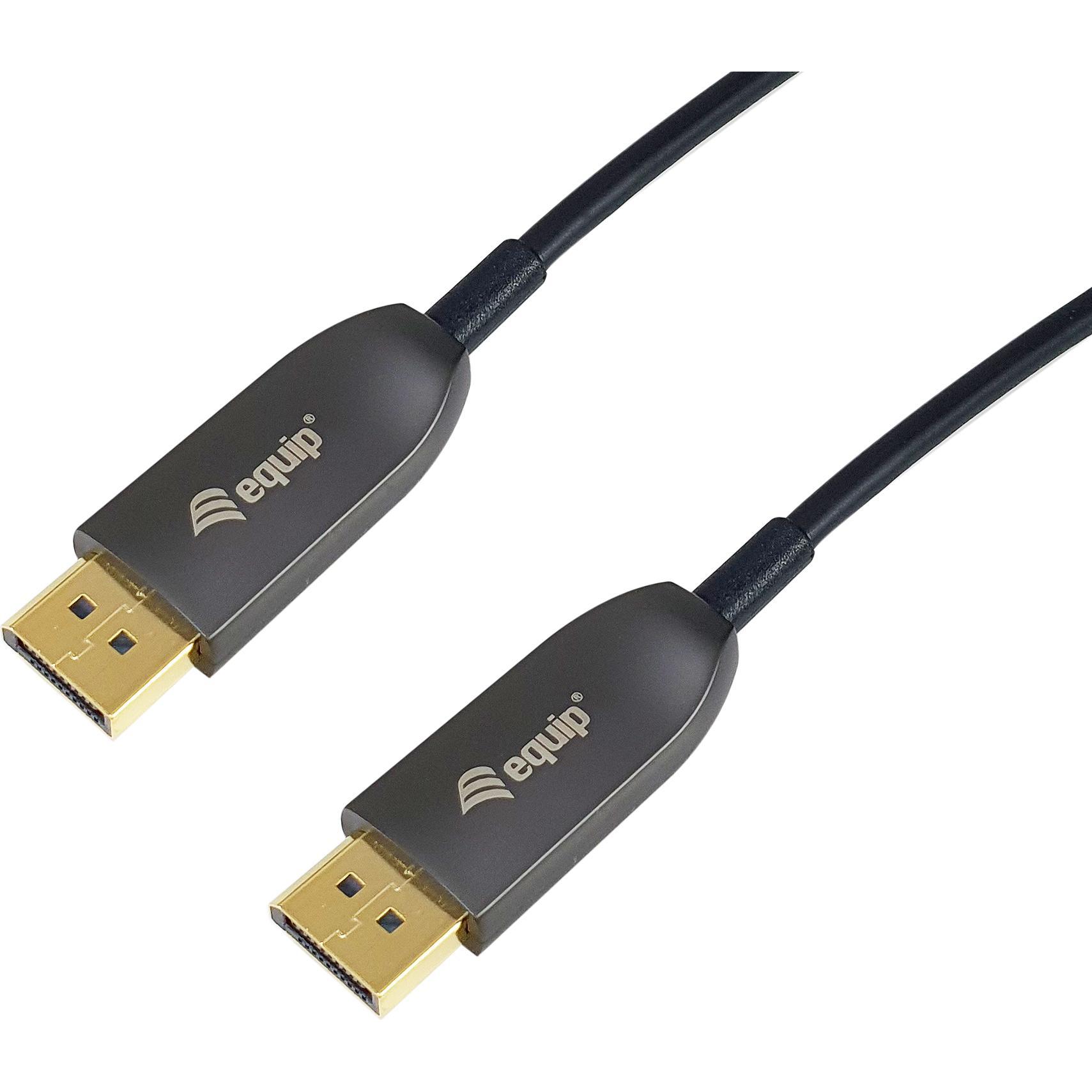 equip DisplayPort 1.4 St/St 30m 8K/60Hz komp.HDCP schwarz (30 m, DisplayPort), Video Kabel
