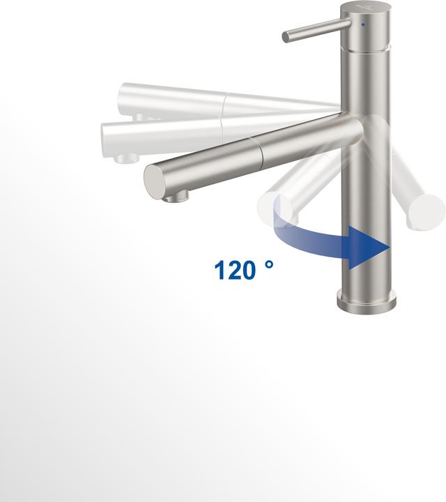 Produktbild Villeroy & Boch V&B EH-Spültischbatterie COMO SKY SHOWER integrierte Schlauchbrause Edelstahl