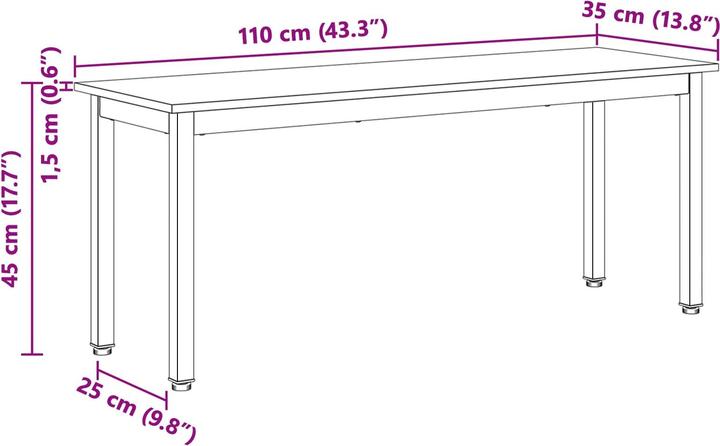 Image du produit vidaXL Moderne Bänke (35 cm)