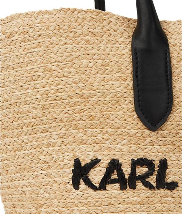 Immagine prodotto Karl Lagerfeld Borsa da spiaggia grande in raffia e cotone con logo