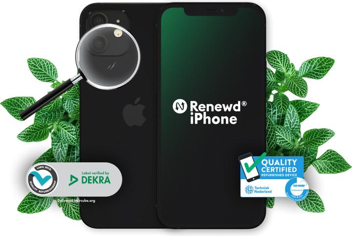 Image du produit Renewd iPhone 12 (64 Go, Noir, 6.10", 12 Mpx, Double SIM, A / Comme neuf)