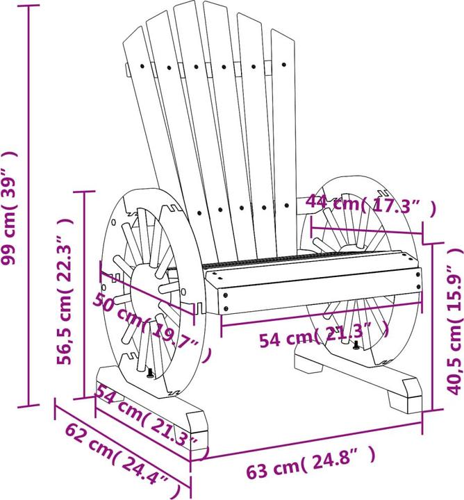 Produktbild VidaXL Adirondack-Gartenstuhl