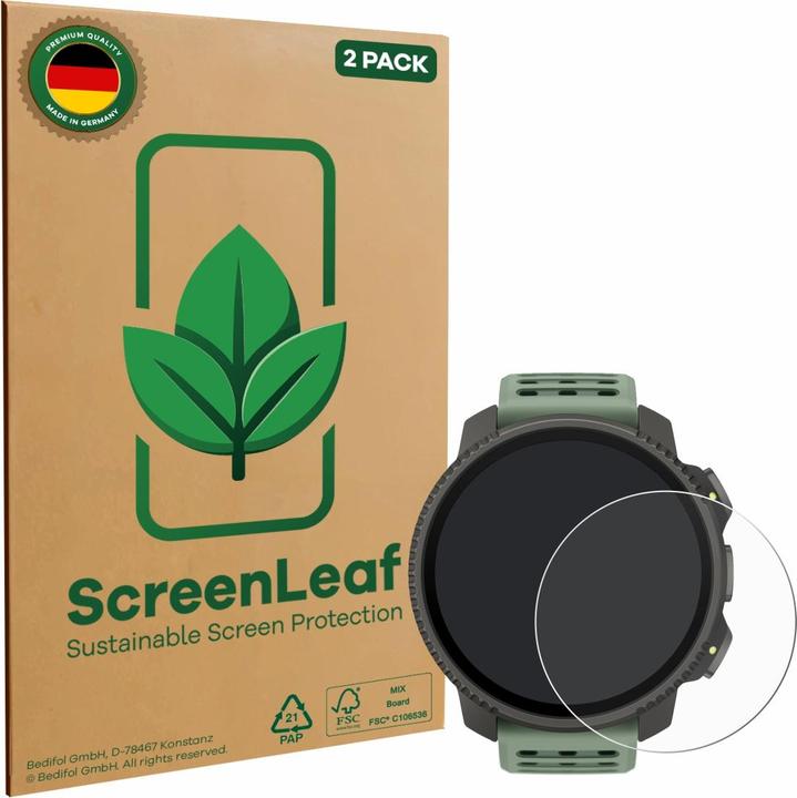 ScreenLeaf Schutzfolie für Suunto Vertical 2 nachhaltiger Displayschutz Display Schutz Folie Klar Transparent