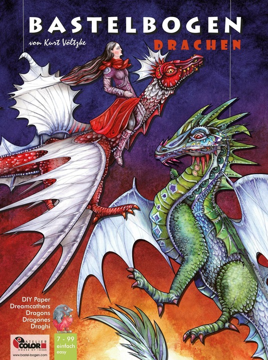 Produktbild Drachen Bastelbogen Traumfänger zum Basteln & Aufhängen aus Papier