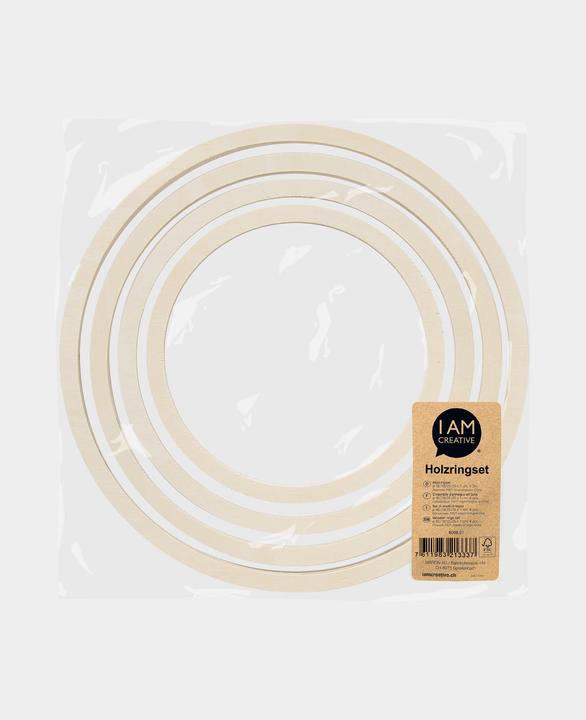 Actual product image I Am Creative Wooden ring set