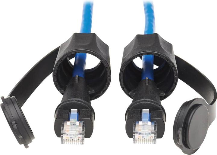 Eaton Industrial Cat6 UTP Ethernet Cable RJ45m/M 100W PoE CMR-LP IP68 Blue 33 ft. 10.05m (U/UTP, CAT6, 10.06 m)