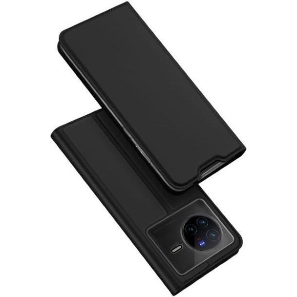 Dux Ducis Skin Pro Series Bookcover (Vivo X80), Smartphone Hülle, Schwarz