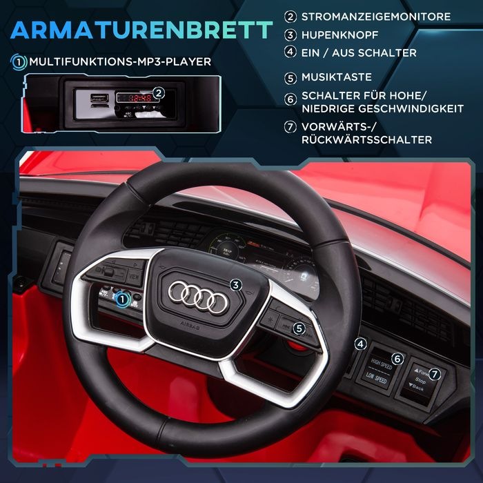 Immagine prodotto Homcom Auto elettrica per bambini con telecomando e funzione musica (12 V)