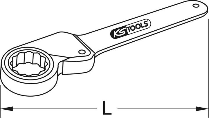 Actual product image KS Tools BERYLLIUMplus Friction ratchet with BI-Hexagon ring 41 mm (1/2")