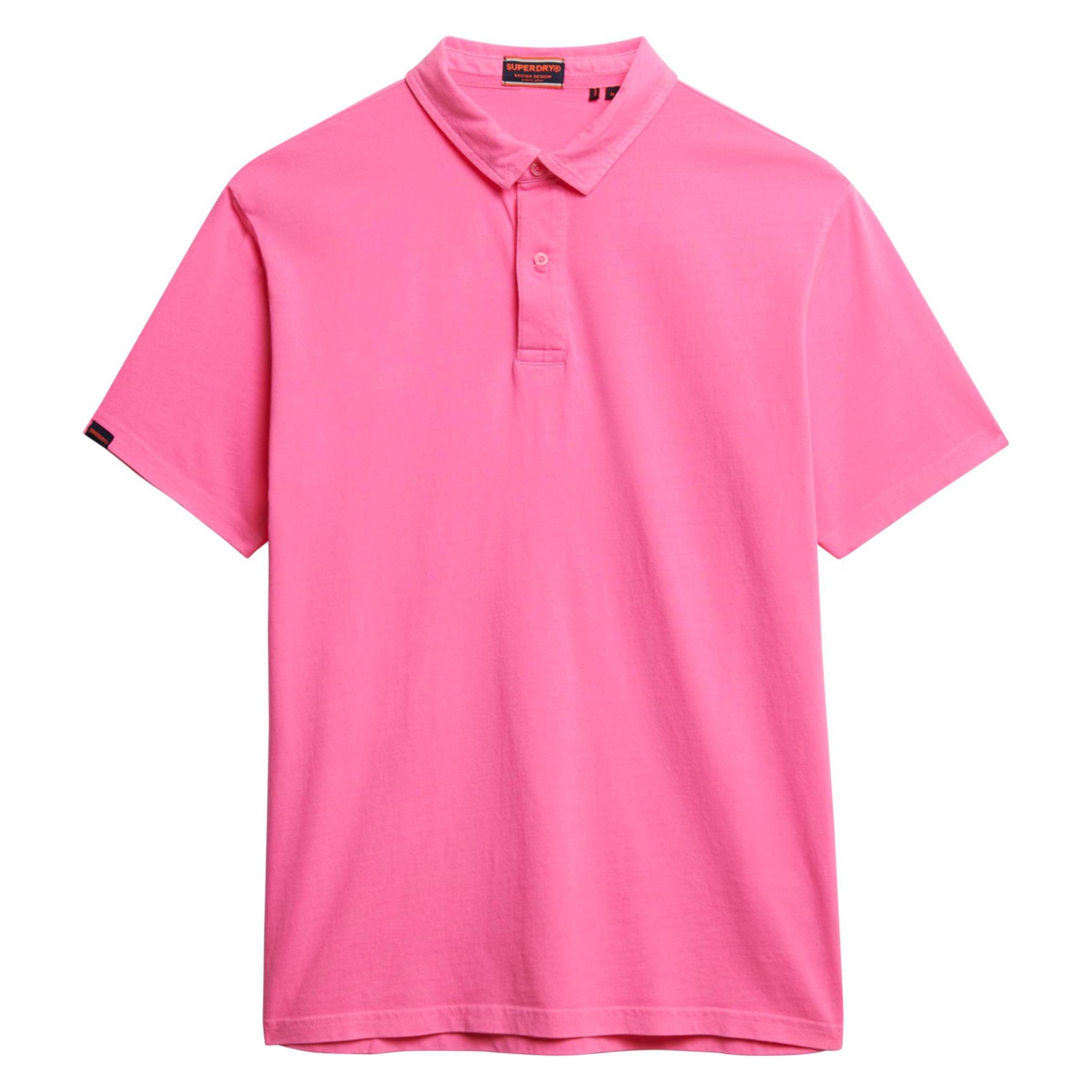 Superdry, Herren, Shirts, Essential Polohemd Aus Jersey, Rosa, Pink, (M)