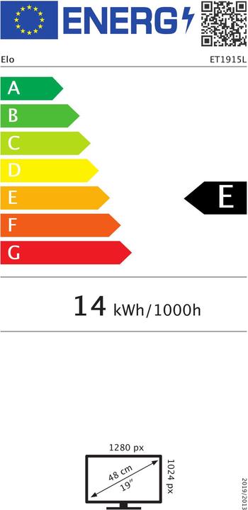Energielabel ēlo 1915L (1280 x 1024 pixels, 19")