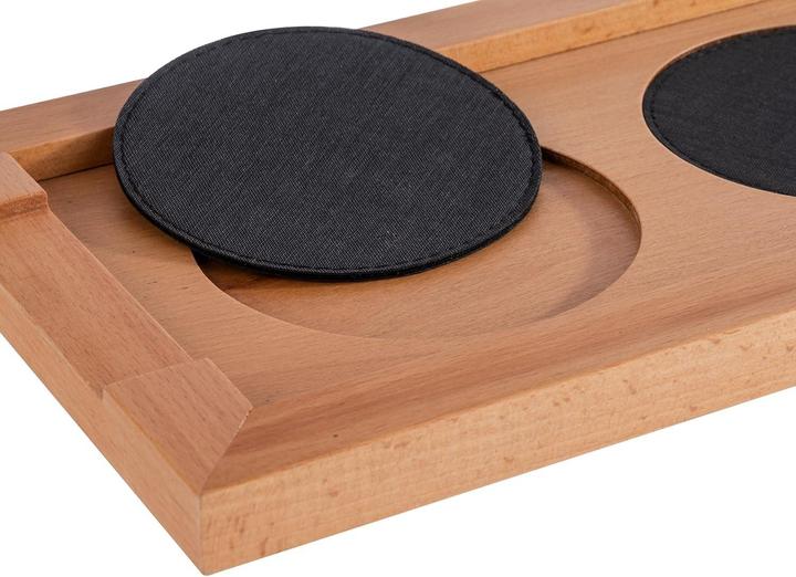 Actual product image APS buffet board for carafes, light oak wood, including inserts