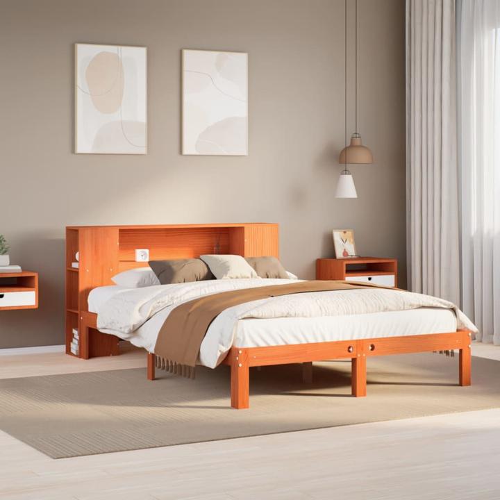 Produktbild vidaXL Bett mit Regal (140 x 200 cm)