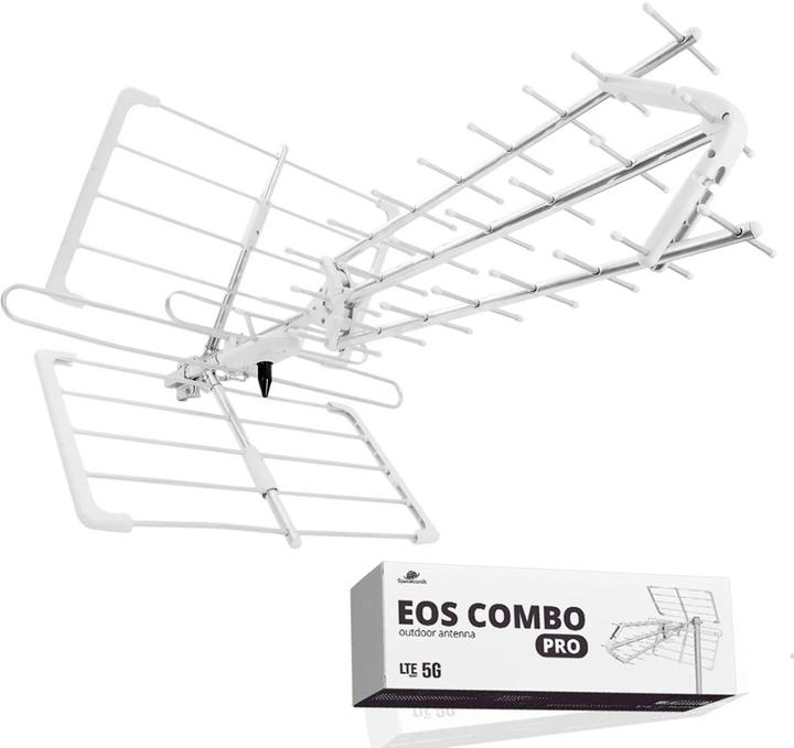 Spacetronik DVB-T2 EOS PRO Combo UHF+VHF LTE 5G Richtantenne (weiss) (LTE)