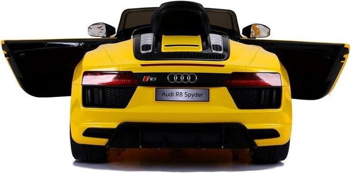 Actual product image Lean Toys Single electric car for children Big Audi R8 JJ2198, yellow (2 V)
