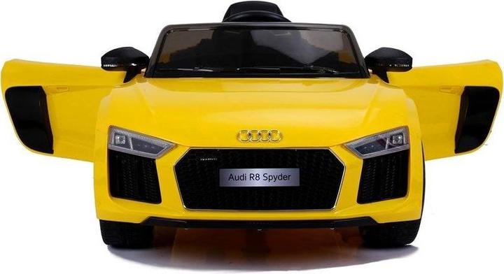 Actual product image Lean Toys Single electric car for children Big Audi R8 JJ2198, yellow (2 V)
