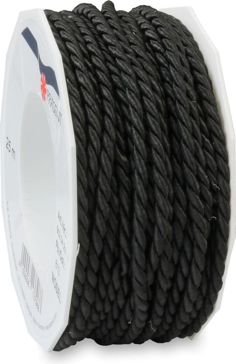 Produktbild Pattberg Baumwollkordel Mosel 0.2 cm x 25 m, Karbonschwarz (25 m)