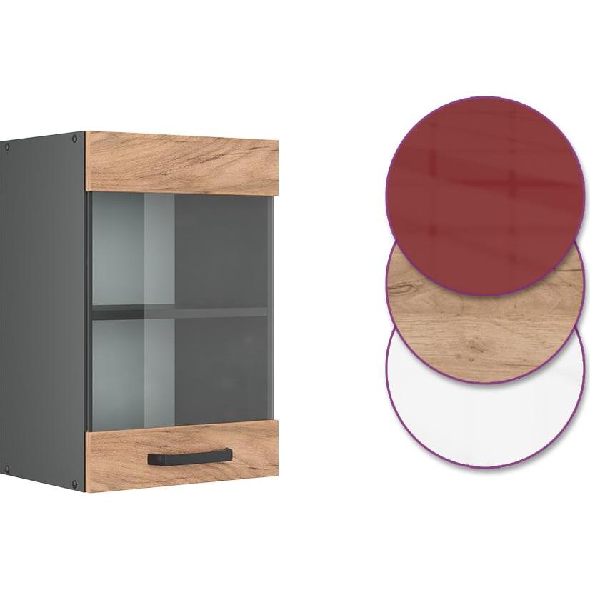 Vicco, Regal, Küchenglasschrank R-Line