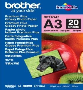 Image du produit Brother Premium Plus Glossy (260 g/m², A3, 20 pcs)