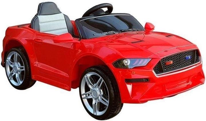 Lean Toys De batterijauto is rood (12 V)