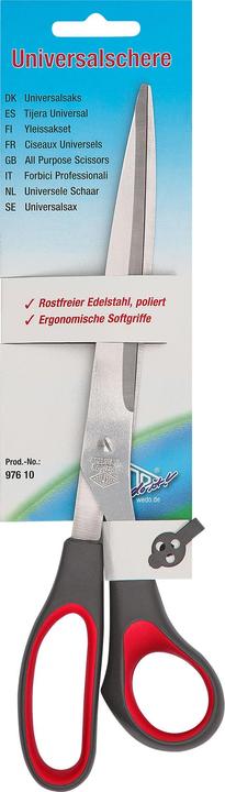 Actual product image Wedo Universal paper scissors, pointed, length: 255 mm (25.50 cm)