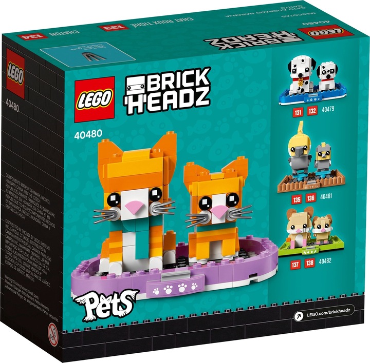 Produktbild LEGO Rot getigerte Katze (40480, LEGO Brickheadz)