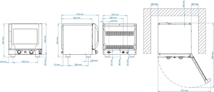 Actual product image Tecnoeka Hot air oven / with humidification