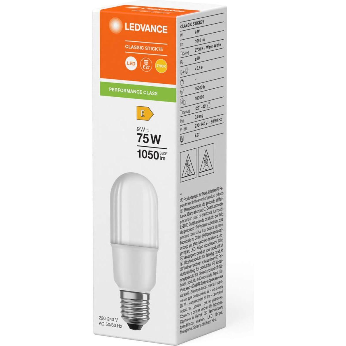 Thumbnail - Ledvance, Leuchtmittel, LED STICK75 9W (E27, 9 W, 1050 lm, 1 x, E)