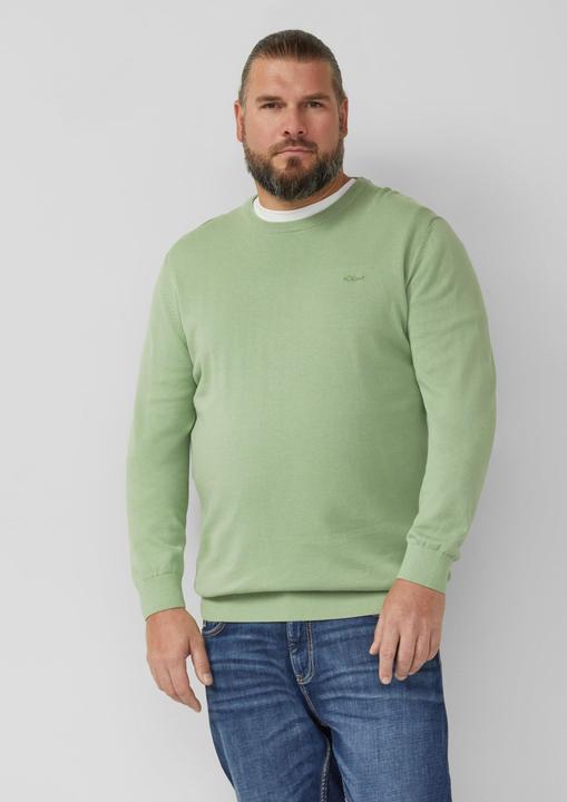 Produktbild s.Oliver Strickpullover mit Logo-Stickerei (XXL)