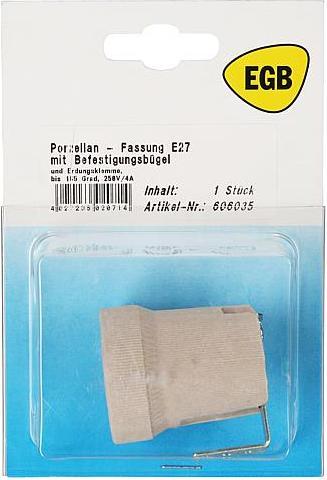 Image du produit EGB E27 SB Douille en porcelaine avec équerre métallique
