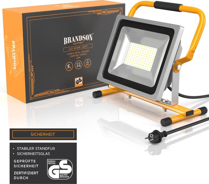 Image du produit Brandson Projecteur de chantier à LED 50 W (4800 lm)
