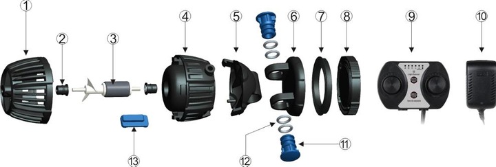 Immagine prodotto SunSun CW-140 Pompa di flusso 1200-15000 l/h 40 W Modalità di controllo della pompa per acquari