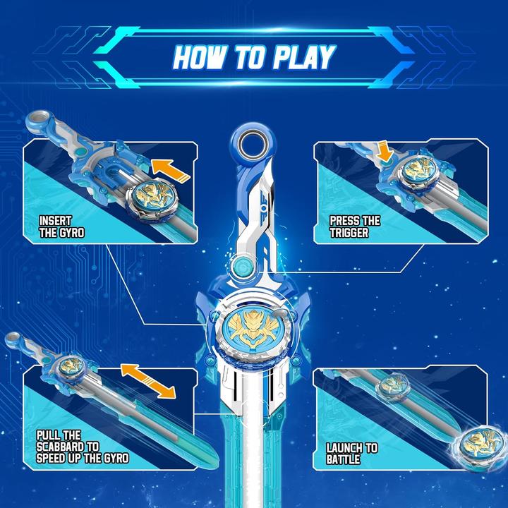 Produktbild Infinity Nado Battle Kreisel Starterset mit Schwertwerfer (Englisch)
