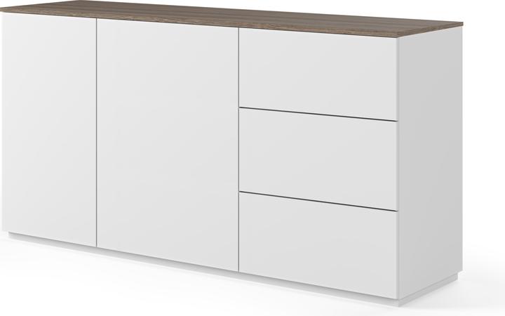 Nussbaumfarbig, Weiss