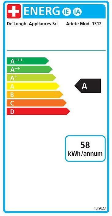Energy Label Ariete Aries 1312/10
