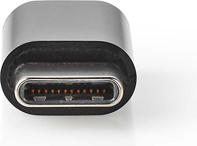 Actual product image Nedis USB-C™ Adapter | USB 2.0 | USB-C™ Plug | USB Micro-B Socket | 480 Mbps | Gold-plated | Anthra