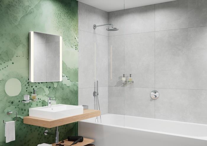 Actual product image hansgrohe HG wall connection FixFit S with shower holder chrome