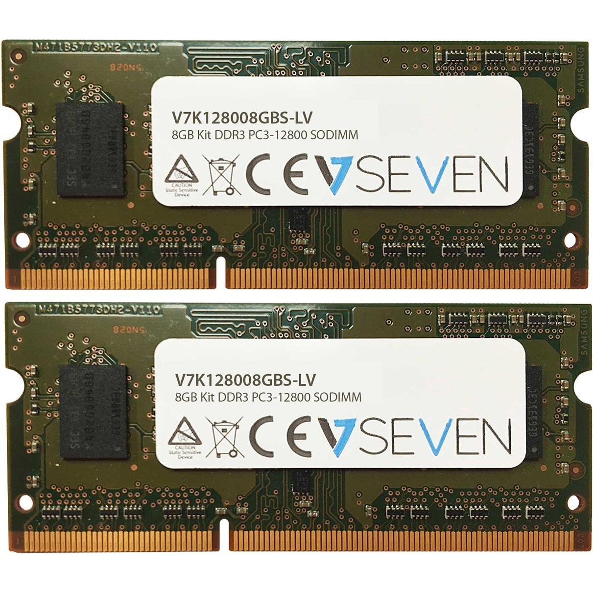 V7 V7K128008GBS-LV (2 x 4GB, 1600 MHz, DDR3-RAM, SO-DIMM), RAM, Grün