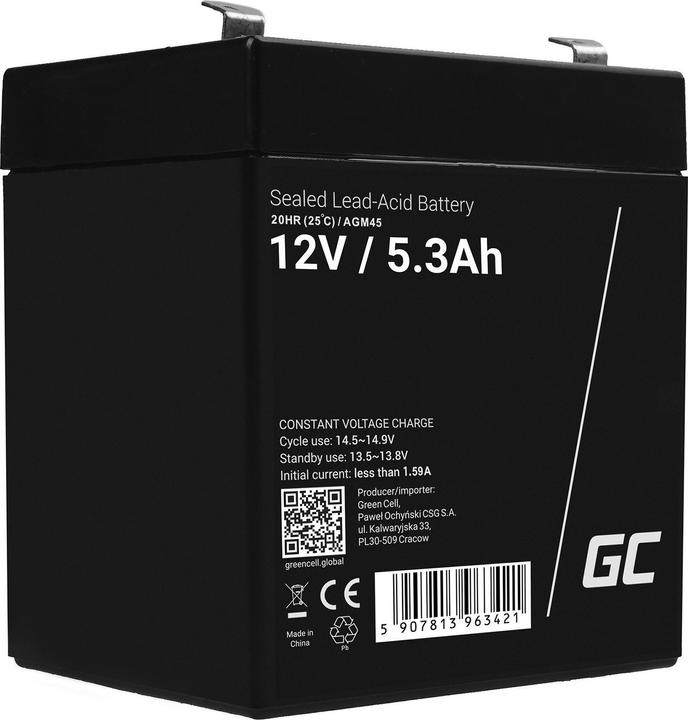 GreenCell AGM45 (12 V, 5.30 Ah)