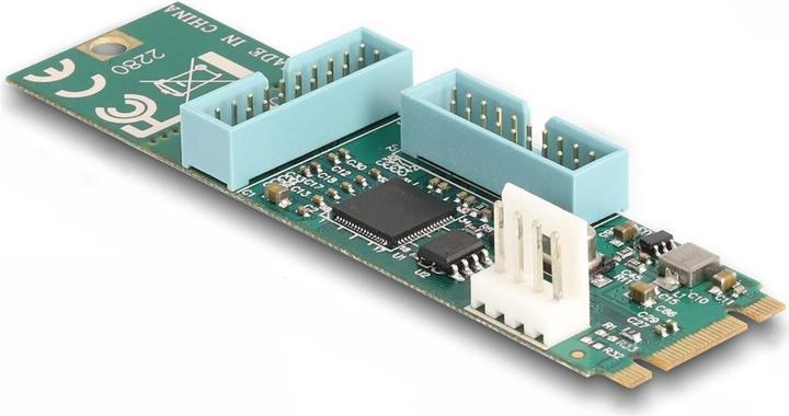 Delock Converter M.2 Key B+M plug to 4 x USB 5 Gbps Type-A (USB 3.0)