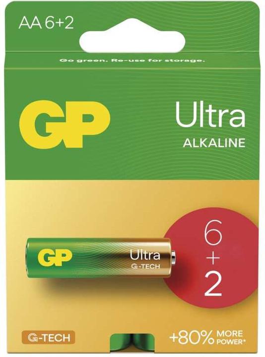 Produktbild GP Batteries GP Alkalick?? baterie ULTRA AA (LR6)- 8ks (8 Stk., AA)