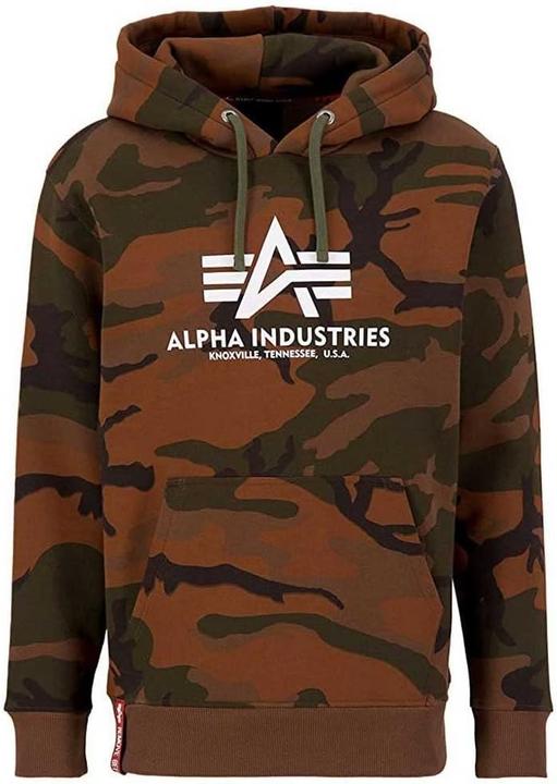 Produktbild Alpha Industries Basic Hoody Camo Sweat met capuchon voor heren Burned (S)