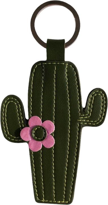 Image du produit Zoccolillo Porte-clés en cuir de cactus Pia vert