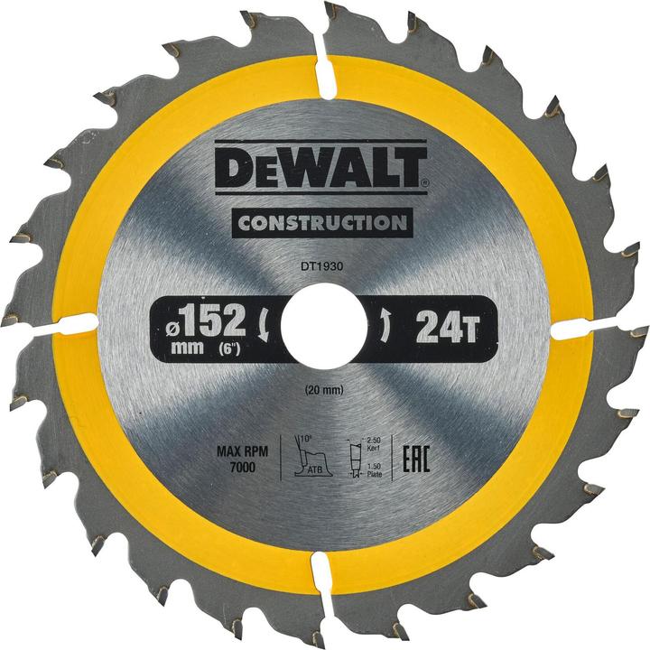 Produktbild DeWalt Handkreissägeblatt