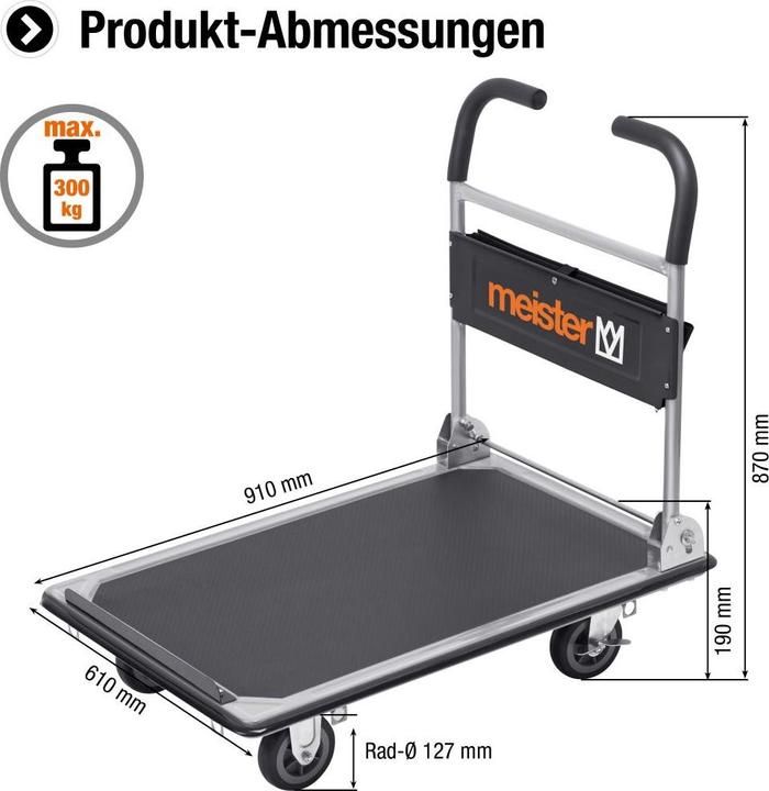 Produktbild Meister Plattformwagen (300 kg)