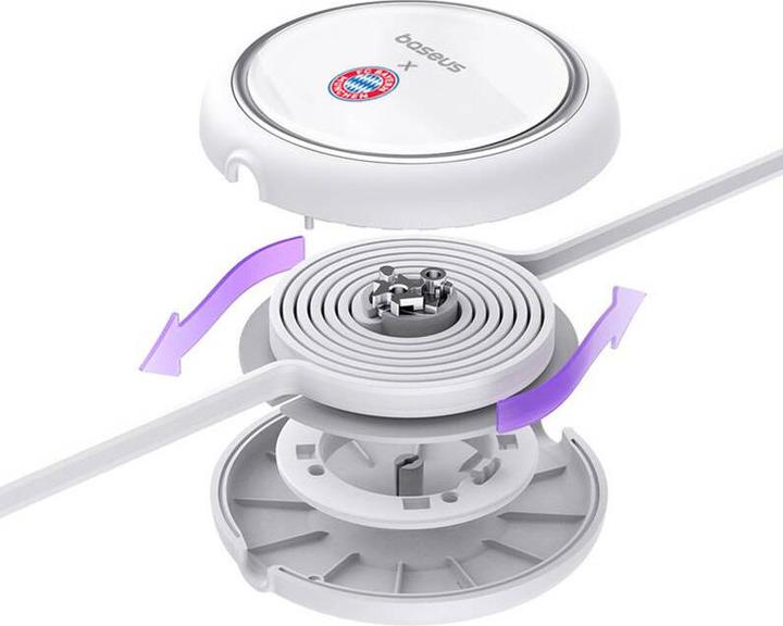 Actual product image Baseus USB-C to USB-C 100W Charging Cable (White) Bayern Edition (1 m, 100 W)